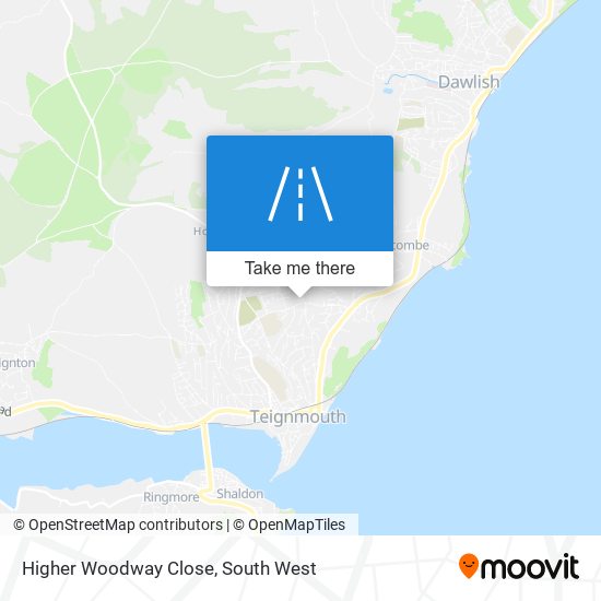 Higher Woodway Close map