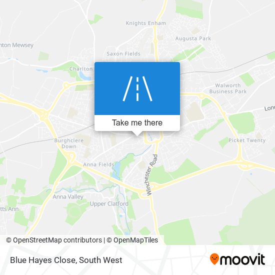 Blue Hayes Close map