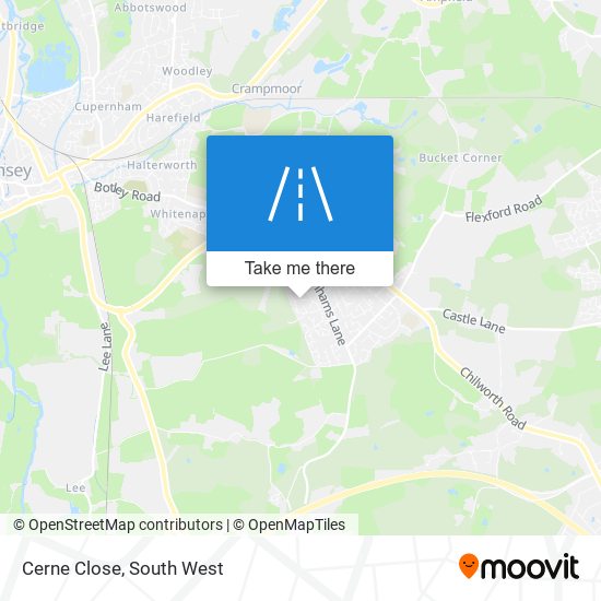 Cerne Close map