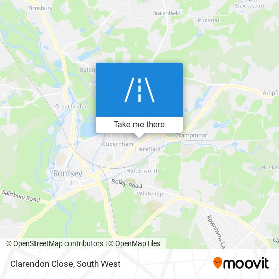 Clarendon Close map