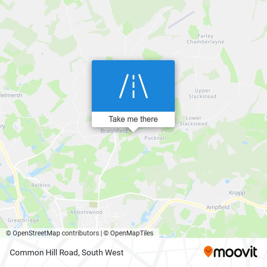 Common Hill Road map