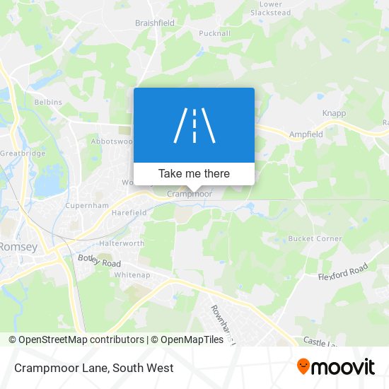 Crampmoor Lane map