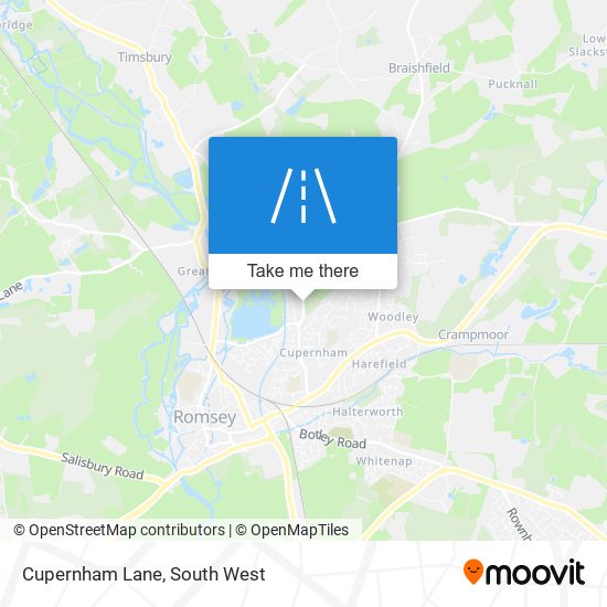 Cupernham Lane map