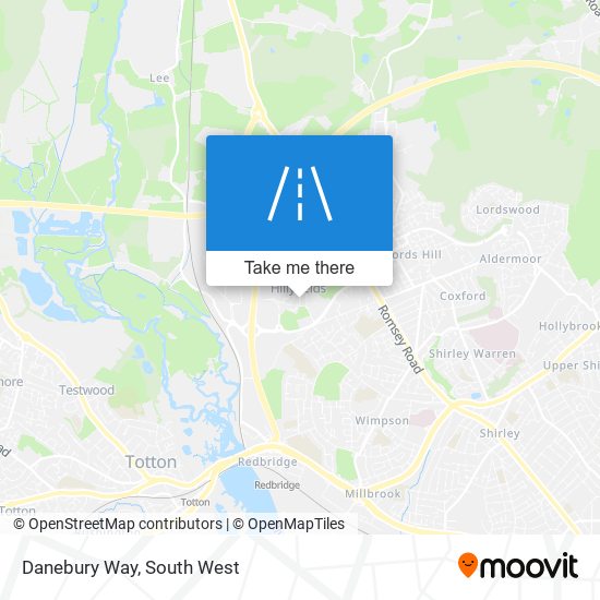 Danebury Way map