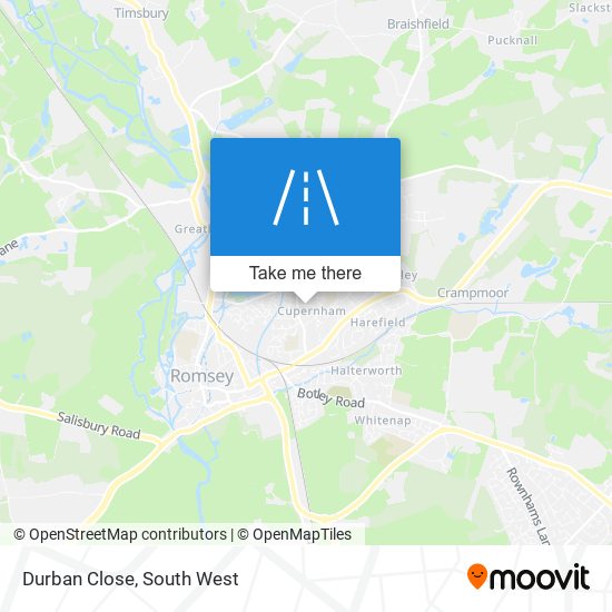 Durban Close map