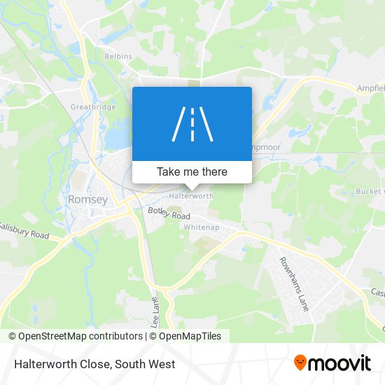 Halterworth Close map