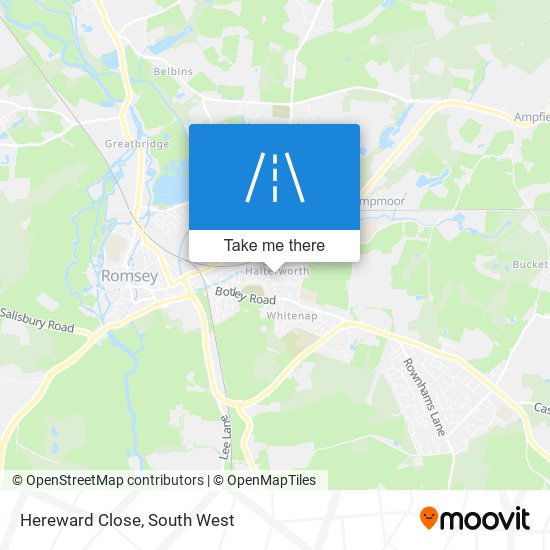Hereward Close map