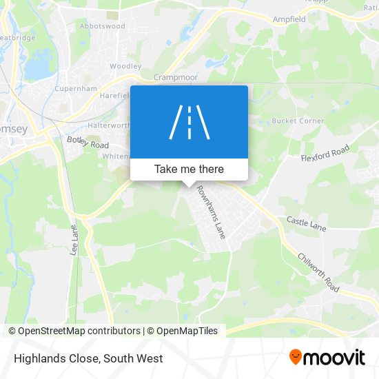 Highlands Close map