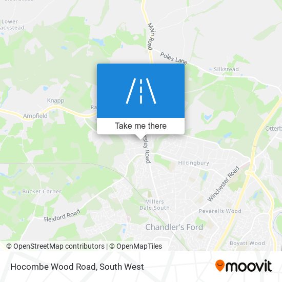 Hocombe Wood Road map