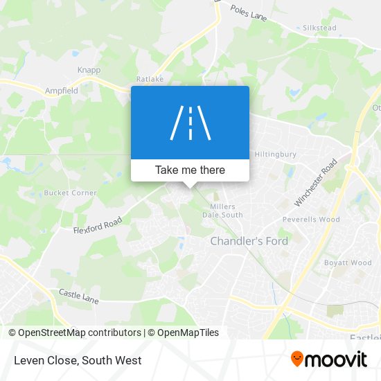 Leven Close map