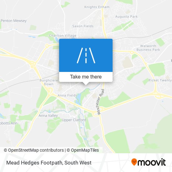 Mead Hedges Footpath map