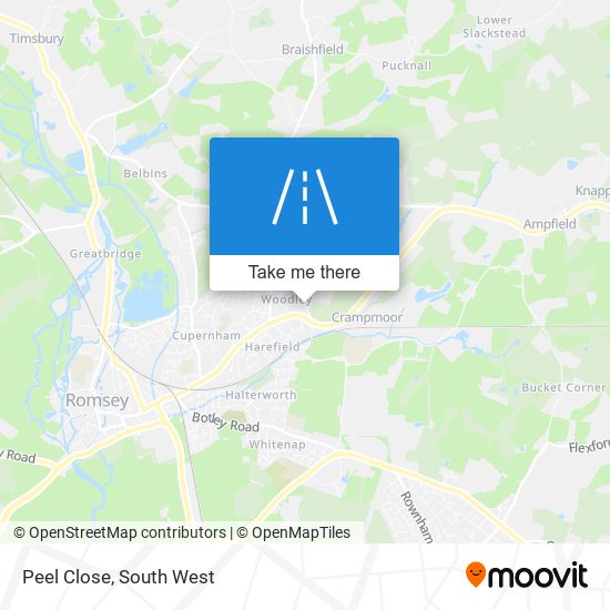 Peel Close map