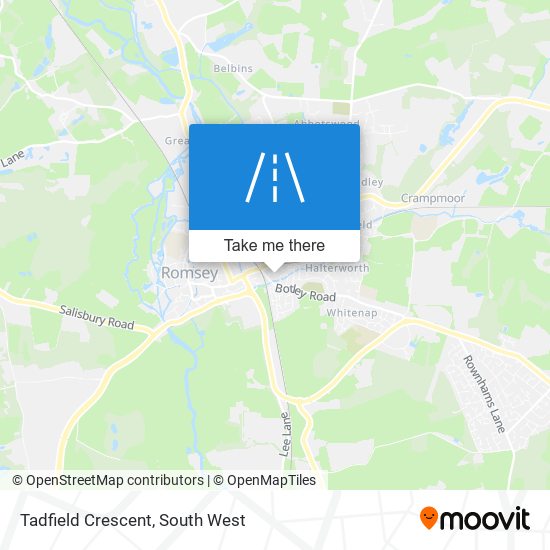 Tadfield Crescent map