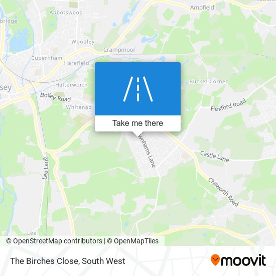 The Birches Close map