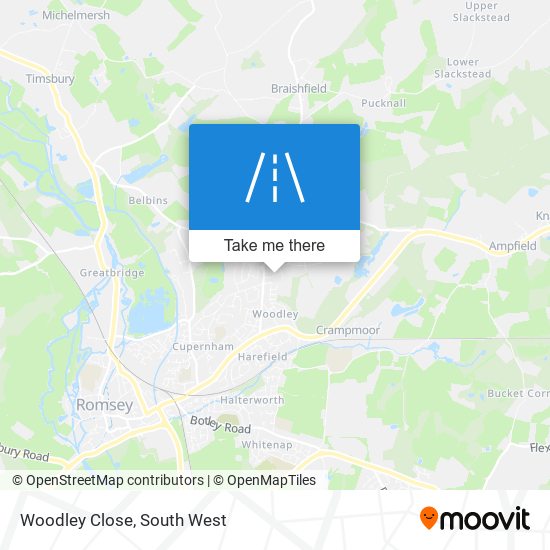 Woodley Close map