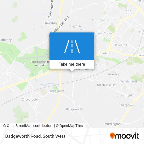 Badgeworth Road map