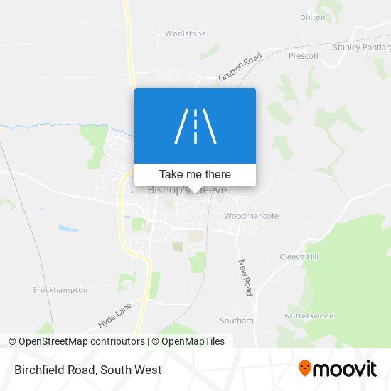 Birchfield Road map