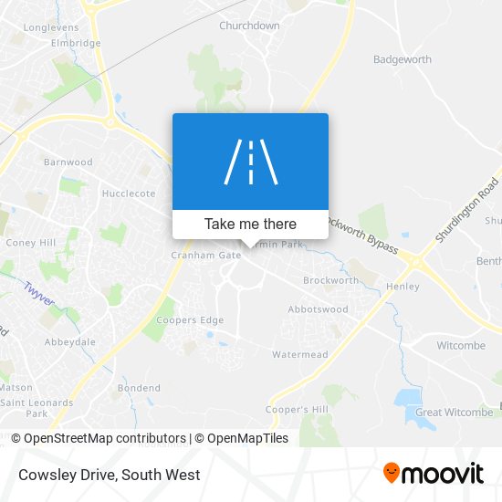 Cowsley Drive map