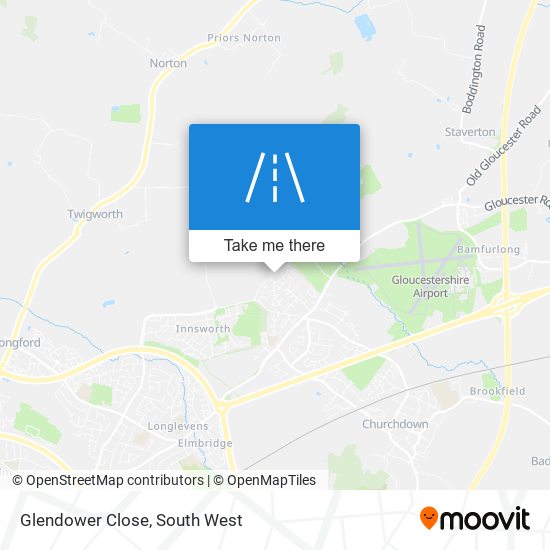 Glendower Close map