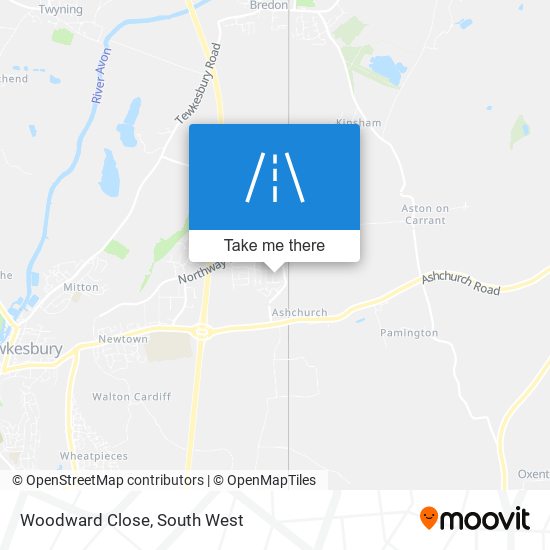Woodward Close map