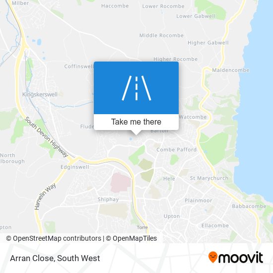 Arran Close map