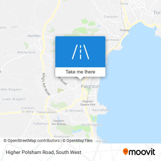 Higher Polsham Road map