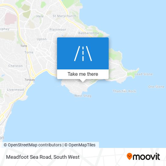 Meadfoot Sea Road map