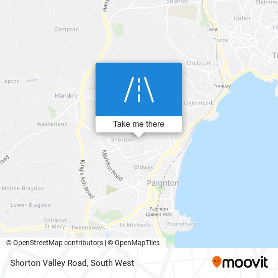 Shorton Valley Road map