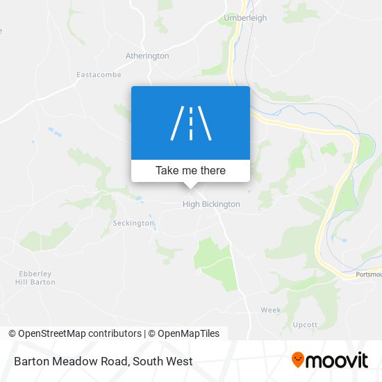 Barton Meadow Road map