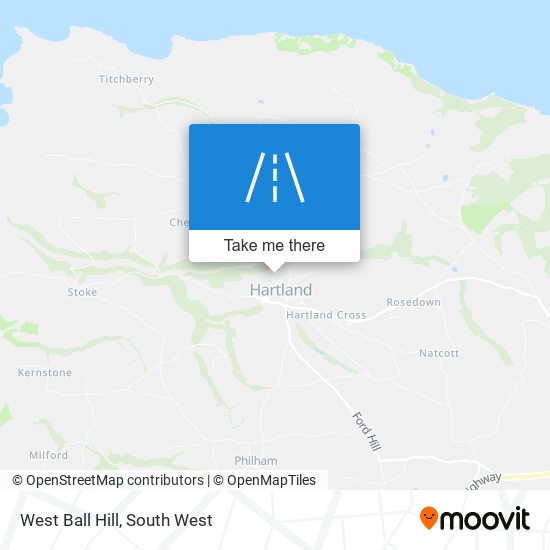 West Ball Hill map