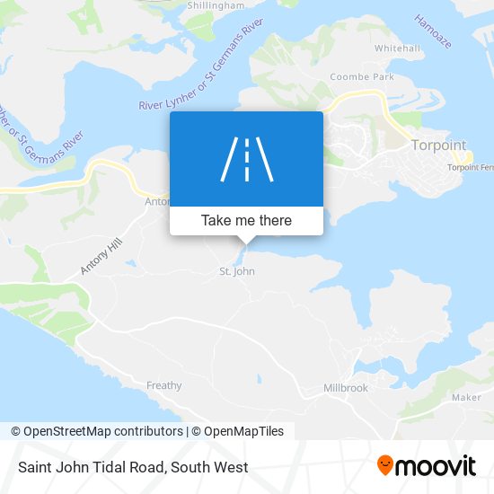 Saint John Tidal Road map