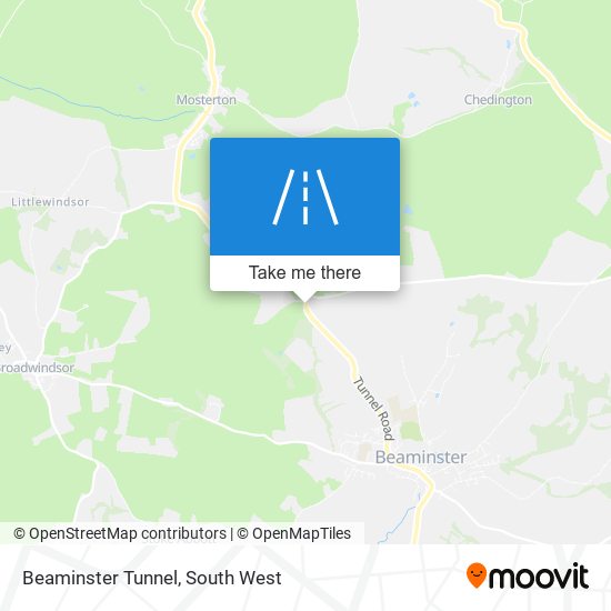 Beaminster Tunnel map