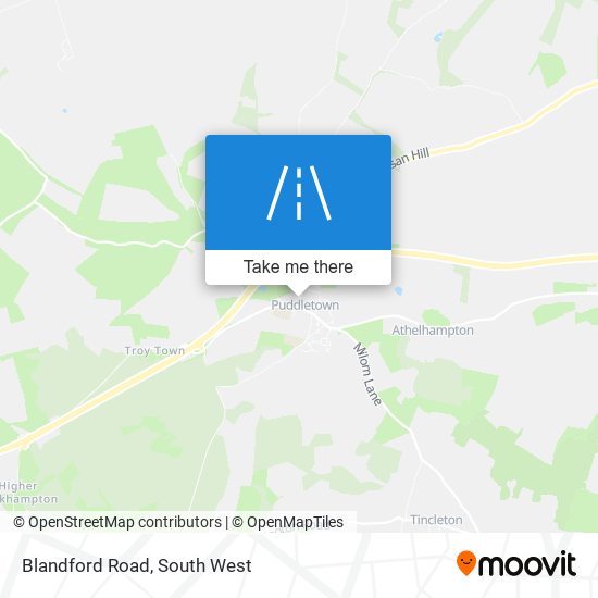 Blandford Road map