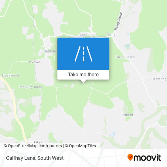 Calfhay Lane map