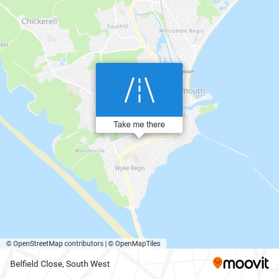 Belfield Close map