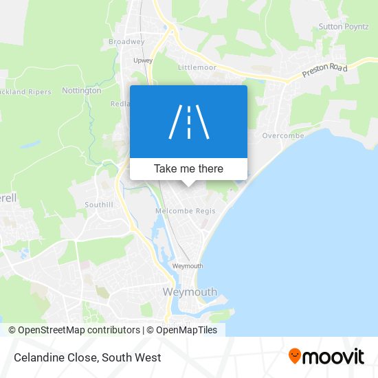 Celandine Close map