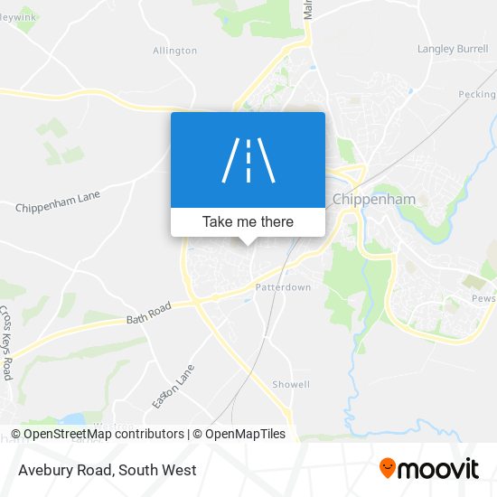 Avebury Road map