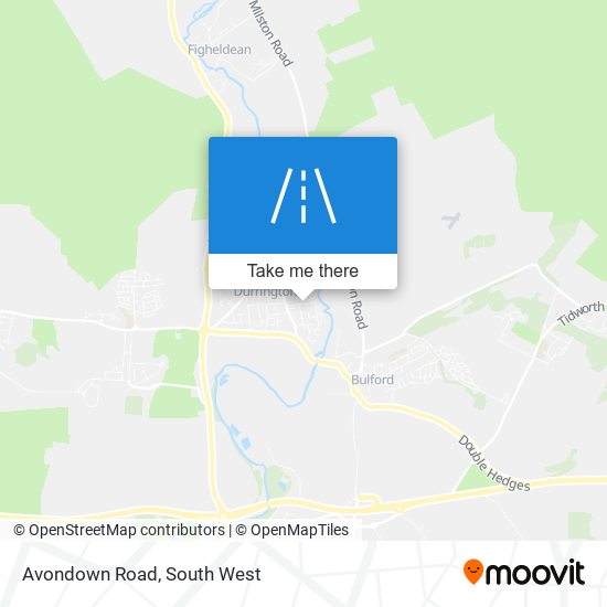 Avondown Road map