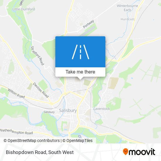 Bishopdown Road map