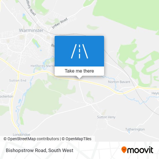 Bishopstrow Road map