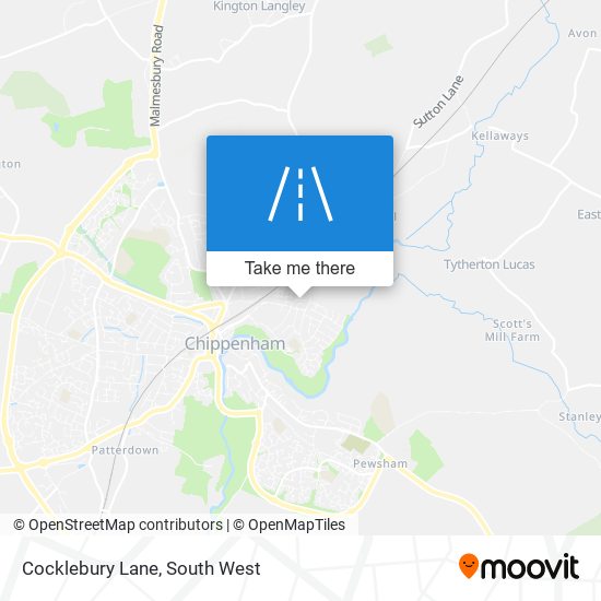 Cocklebury Lane map