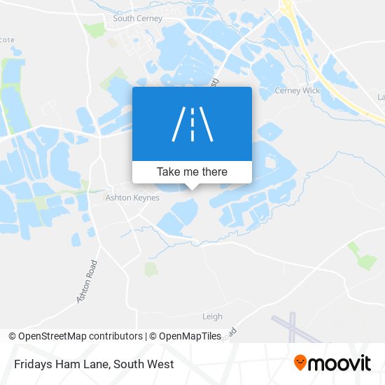 Fridays Ham Lane map