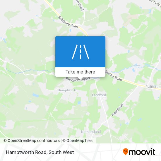 Hamptworth Road map