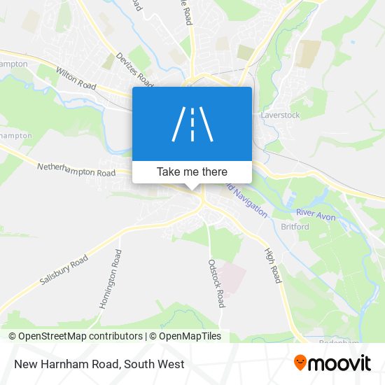 New Harnham Road map