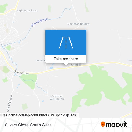 Olivers Close map