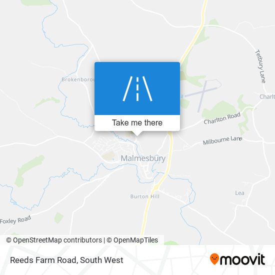 Reeds Farm Road map