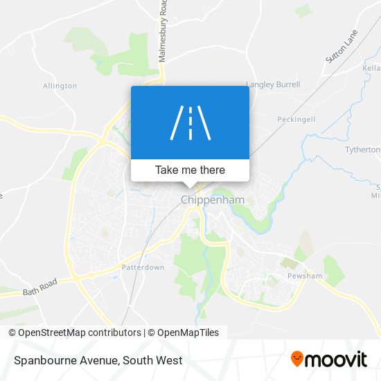 Spanbourne Avenue map