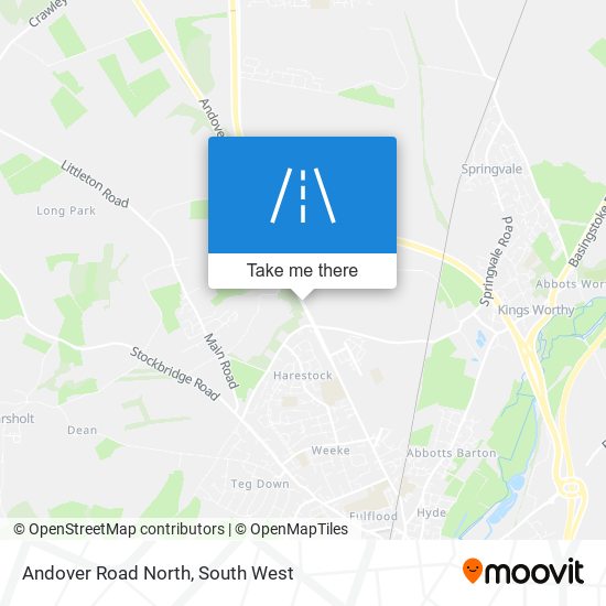 Andover Road North map