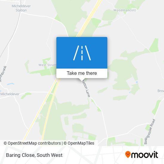 Baring Close map