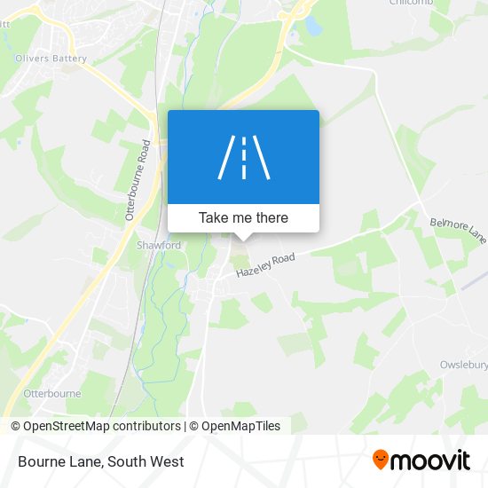 Bourne Lane map